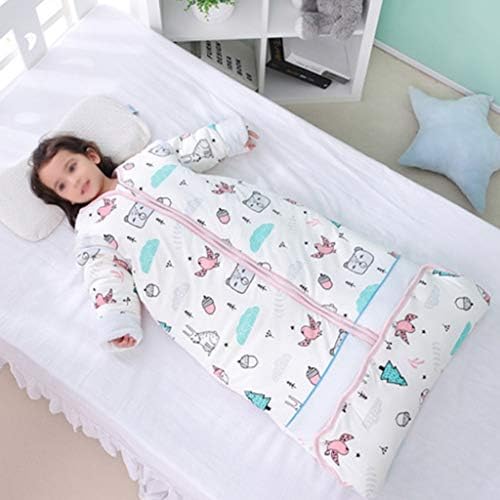 Tjlss Baby Unisex pung de dormit rezistent la uzură Bumbac Bumbac pentru dormit Pijamale pulovere cu mâneci lungi îngroșate