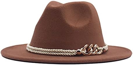 Pălărie de pălărie de paie solidă pălărie de bowler cu curea de cataramă floppy lat larg fedora panama pălărie cowboy pălărie