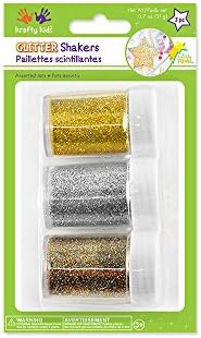 KRAFTY KIDS GC400A Jars Shaker Glitter, 21g, aur/argint/multi
