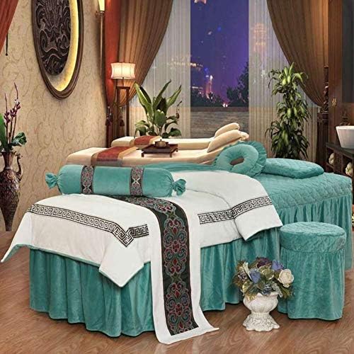 Seturi de tablă de masaj de masaj pentru frumusețe pentru pluș, catifea în stil european catifea 4 bucăți de pat pat de acoperire