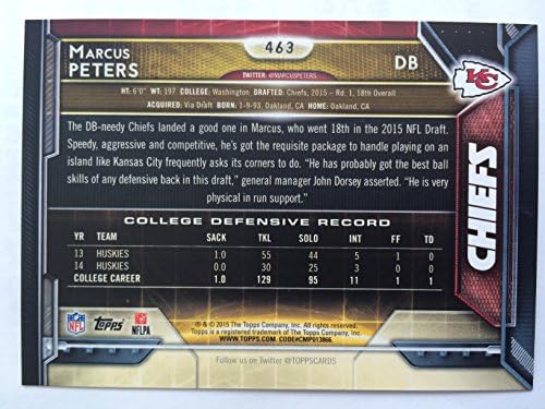 2015 Topps Football 463 Marcus Peters NM/M