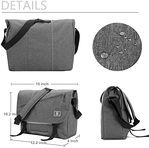 Oiwas Messenger Bag for Women Men Satchel 14 15,6 inch Laptop Bag pentru servietă Crossbody Bag pentru umăr
