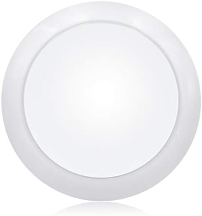 Maxxima 7.5 în. Slim rotund LED Flush Mount plafon lumina de fixare, LED Disc lumina 900 lumeni, Cald Alb 3000k Dimmable Dome