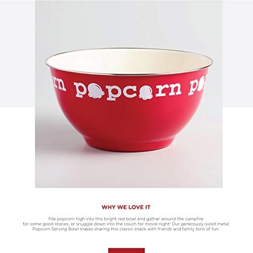 Popcorn Serving Bowl - containere mari de popcorn reutilizabile - Cadou ideal pentru nopți de film de familie, petrecere, picnic