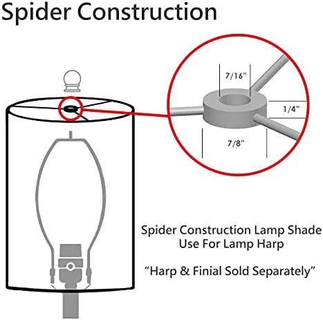 Aspen Creative 34006A Transitional Scallop Bell Shara de păianjen nuanță de construcție în alb, de 18 lățime