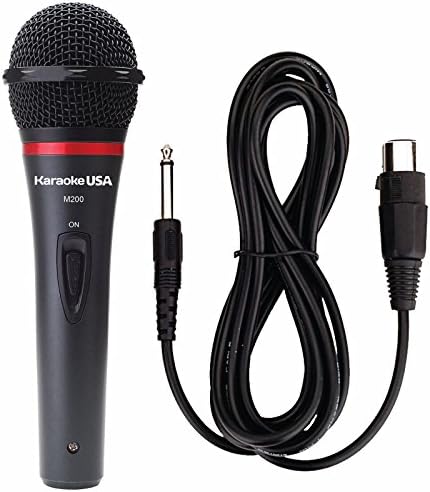 Karaoke SUA M200 Microfon profesional cu carcasă metalică durabilă, negru