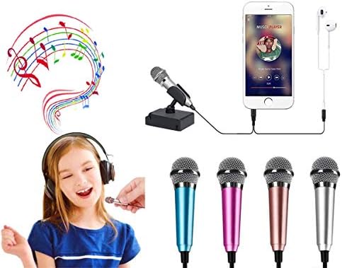 Mini microfon, microfon minuscul, mini microfon karaoke pentru laptop pentru telefon mobil iPhone iPhone Sumsung Android