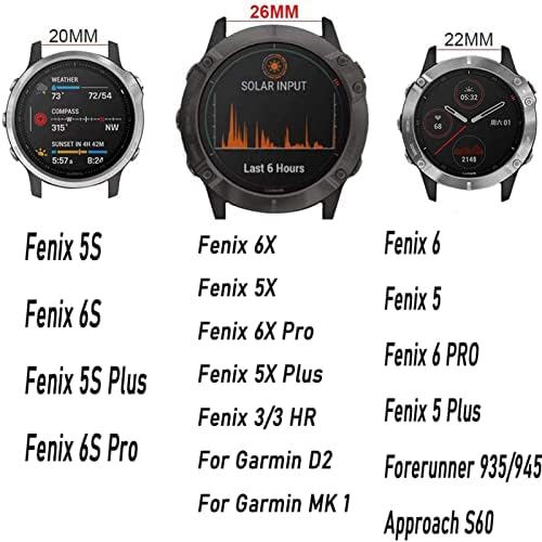 NDJQY 26 22mm Watchband curea pentru Garmin Fenix 5 5X Plus 3 3 ore Fenix 6x 6 6S S60 Mk1 ceas cu eliberare rapidă Silicon