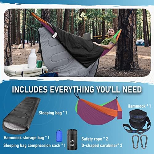 Geanta de dormit Mereza pentru adulți pentru bărbați copii cu pernă, sacă de dormit XL pentru tot sezonul Camping Rackpacking