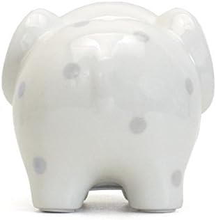 Copil pentru a prețui Elefant Ceramic Piggy Bank, Grey Polka Dots