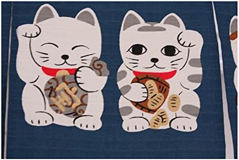 Noren Seven Beckoning Cat/Maneki Neko 17-507 85 × 30cm de Japonia