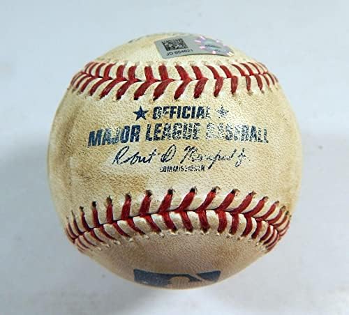 2019 Oakland Athletics Pit Pirates Game a folosit baseball Kendrys Morales Single - Joc a folosit baseball -uri