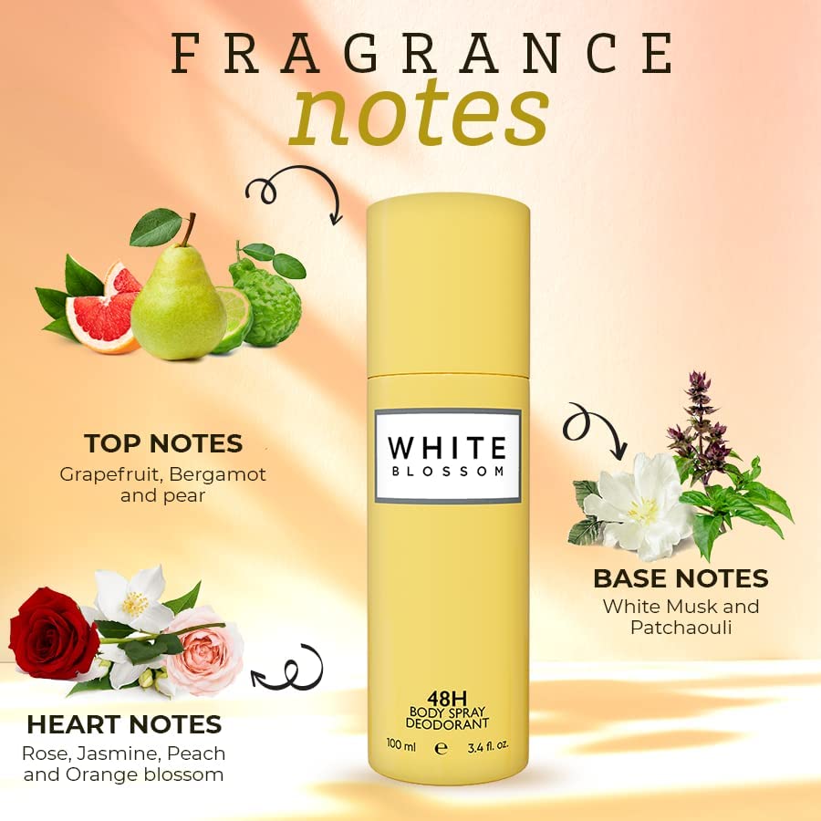 Deodorant generic de flori albe, pentru femei și fete, 100 ml