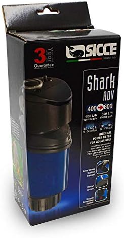 Filtru intern SICCE Shark ADV 600, aplicație cu apă dulce și apă sărată|pentru utilizare sub apă / 158 GPH