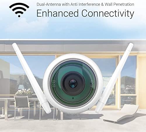 Cameră de securitate EZVIZ în aer liber 1080p WiFi, 100ft Vision Night, Weatherproof, Smart Motion Detection Zone, Only WiFi