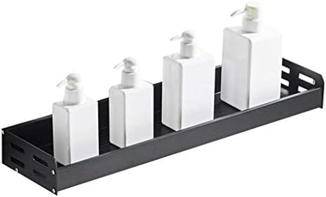 Xjjzs raft pentru baie din oțel inoxidabil coș de raft de duș caddy pătrat pătrat în stil modern montat pe perete negru, negru,