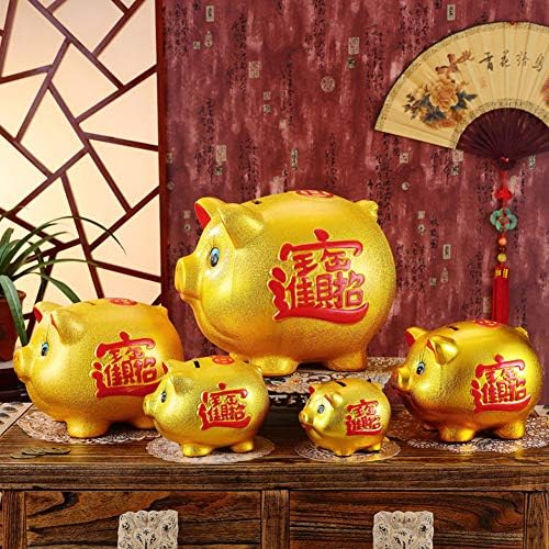 6 Pig de aur norocos porțelan Fortune Pig Joosup Money Box Piggy Bank