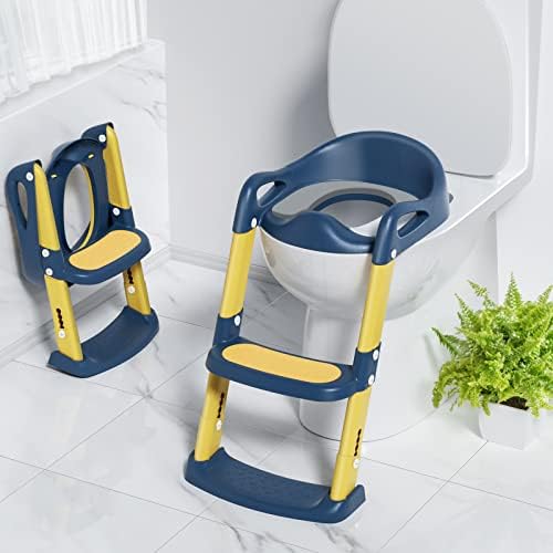 Scaun de antrenament la olita Ronipic cu scara antiderapanta, scaun de toaleta pentru copii mici Toaleta de antrenament la