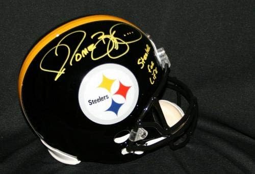 Jerome Bettis HOF Autographed Flash Mini Football Helmet Steelers PROVA