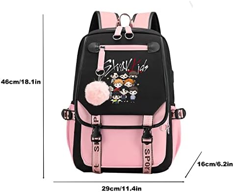 Bfuxzmi backpack laptop geanta geantă de școală cu încărcare USB și port pentru căști