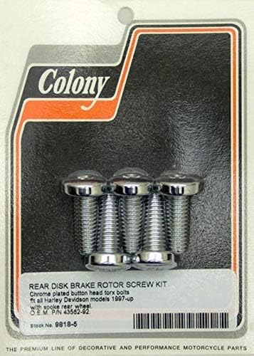 Colony Chrome spate rotor Torx Bolts pentru rotori de frână Harley-Davidson cu roți turnate OEM 43562-92
