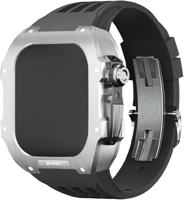 Kanuz Kanuz Luxury Watch Band Modification Mod Kit ， pentru Apple Watch 8 Ultra 45mm Fluororubber Band pentru seria IWatch
