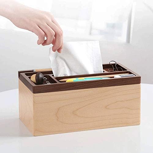 ASDFGH capac cutie de țesut dreptunghiular din lemn-Suport/distribuitor de tragere ecologic-Organizator decorativ pentru baie