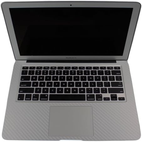 SKYLOMI Silver Fibre Carbon Colod Piele Compatibil cu Apple MacBook Air 13 in. Techskin anti-bulă Film