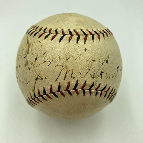Istoric Hughie Jennings și John McGraw au semnat 1924 Baseball League National Baseball - baseball -uri autografate
