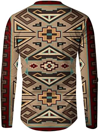 RTTUIOP Cămăși termice pentru bărbați aztec imprimare cămașă cu mânecă lungă vestică de hanorac tactic, pulover sportiv sportiv