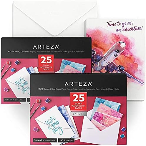 Carduri de acuarelă Arteza și pachet de pixuri reale, desenând livrări de artă pentru artist, pictori și începători hobby