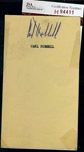 Carl Hubbell a semnat JSA Certed 1956 GPC Autograph - MLB tăiat semnături