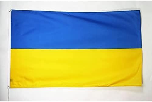 AZ Flag Ucraina Flag 2 'X 3' - Steaguri ucrainene 90 X 60 cm - Banner 2x3 Ft Light Polyester