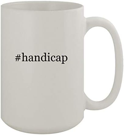 Cadouri Knick Knack handicap - 15 oz cana de cafea albă ceramică, alb