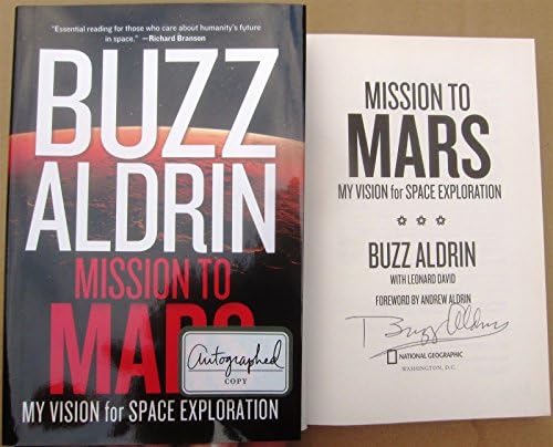 Buzz Aldrin a semnat cartea Misiunea către Marte Apollo 11 2nd Man on Moon Beckett Bas
