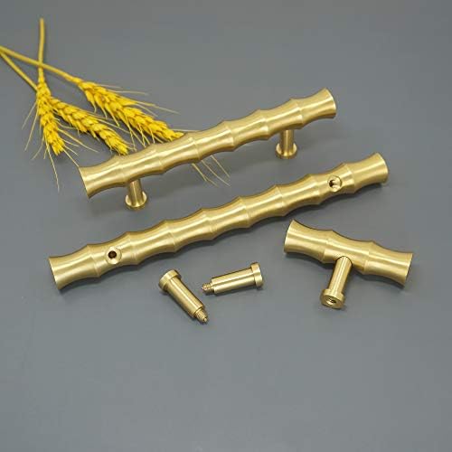 Mfys 3 Bamboo Gold Dulap Mânere Buton ușă mâner T BAR Pulluri butoane de sertare Mânașuri Transfera Pull Bucătărie 65 83 86mm