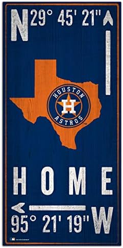 Fan Creations MLB Houston Astros Unisex Houston Astros Coordonate Sign, Culoarea echipei, 6 x 12