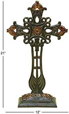 Deco 79 Metal Biblical Cross Cross, 5 x 8 x 21 , cupru