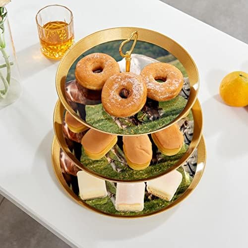 3 niveluri de desert suport pentru desert cupcake farfurie cu fructe de plastic suport pentru afișare pentru nuntă ziua de