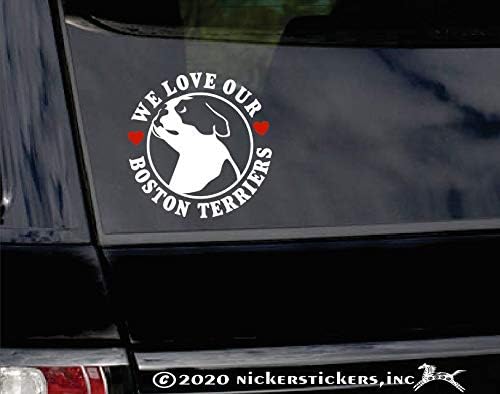 Ne place Boston Terriers ~ Boston Terrier Vinyl Window autocolant automat