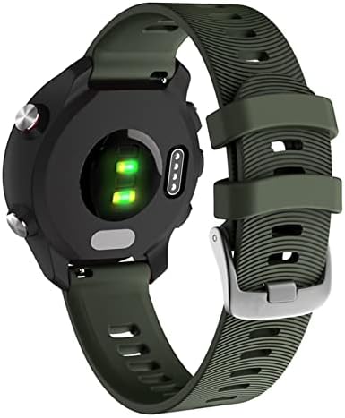 GANYUU 20mm Sport Silicon Watchband curea pentru Garmin Forerunner 245 245M 645 Vivoactive 3 Vivomove HR brățară inteligentă