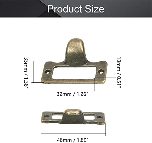 MROMAX 20pcs din aliaj de zinc etichetă suport pentru tracțiune de tragere 1.89 x 1,38 etichetă de epocă de epocă vintage sertar