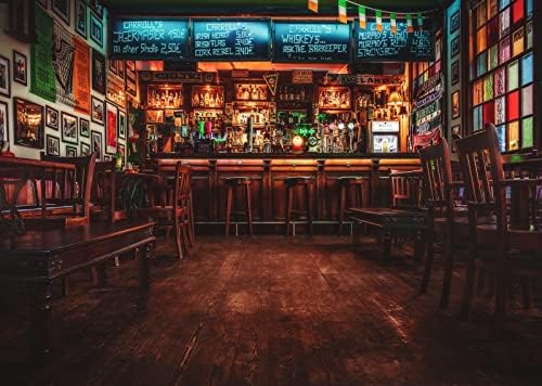 Beleco 15x10ft țesătură europeană bară interioară fundal fundal irlandez pub cafenea restaurant bar blat alcool băuturi whisky