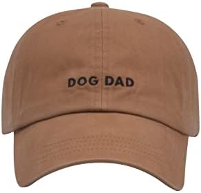 Hatphile 6 panou broderie moale câine tată pălărie dog mamă pălărie reglabilă baseball capac pentru câini cadouri pentru bărbați/femei