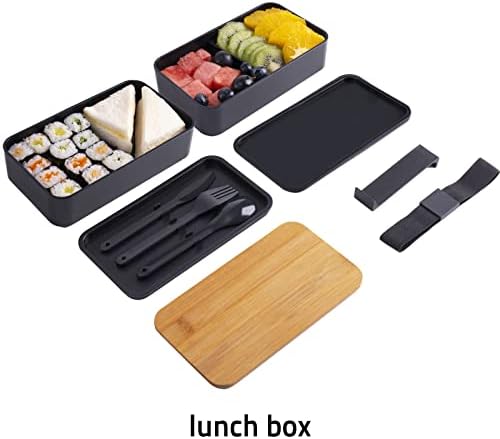 Colectează Beauty Bento Box pentru adulți cut de prânz cu geantă, japoneză cu cutie de prânz stivuibilă pentru adulți, cutie