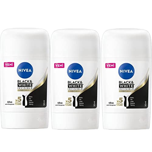 Nivea New Stick Black alb alb deodorant de 50 ml-aspect-anti-transpirant-ernogomic design-solid stick-