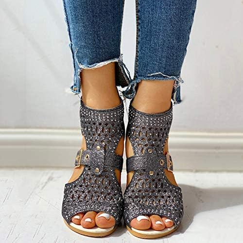 Sandale pentru femei flip -flops de vară casual pentru femei cu arc suport deschis la vârf de vară, pantofi sandale de strasuri
