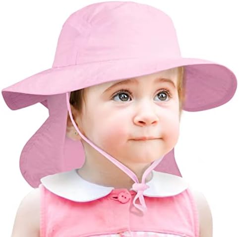 Baby Bucket pescuit Sun Hat copii UPF 50+ Wide Bors pălării de protecție solară, capac reglabil cu gât clapa & amp; curea Toddler