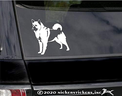 Norvegian Elkhound NickerSTickers® Vinyl Dog Fereastră pentru autocolant pentru camion auto autocolant laptop