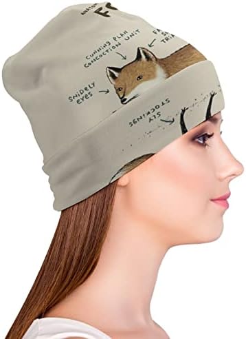 Anatomia unei pălării de vulpe Unisex pălărie cu craniu cald capac Pulover capac pentru dormit Casual O mărime